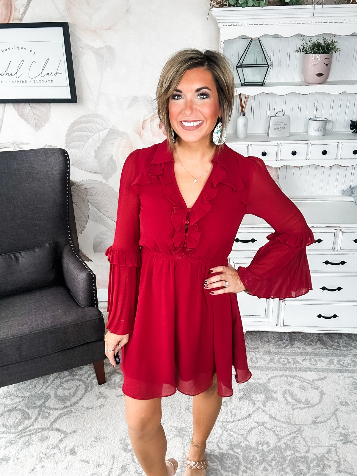 Light the Fire Pleated Dress