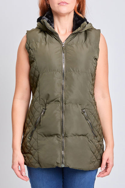 Faux Fur Puffer Vest