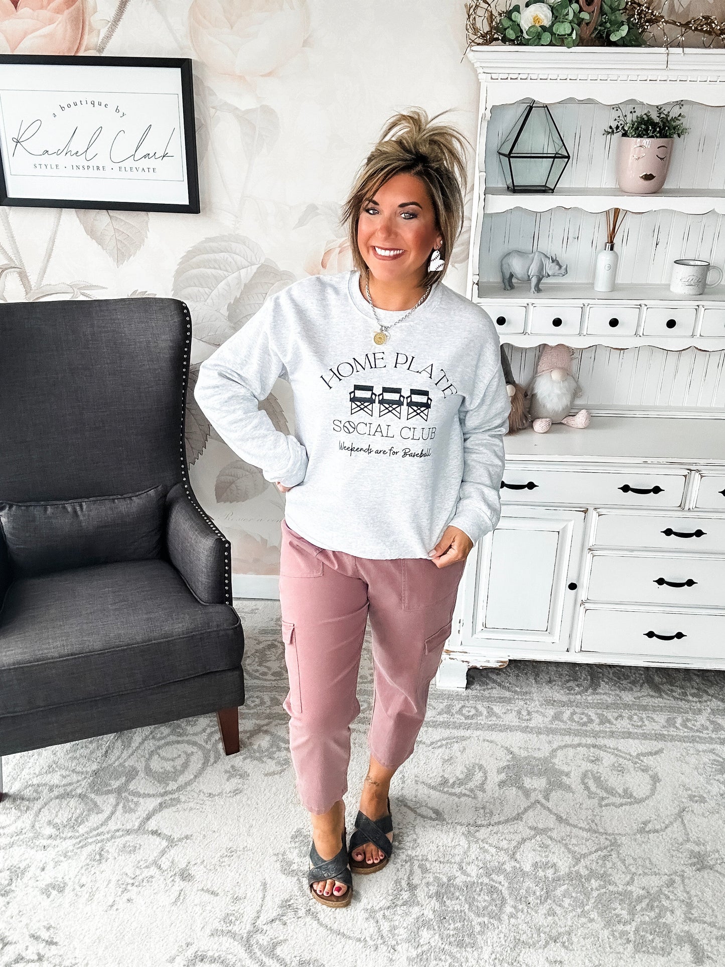 Home Plate Social Club Pullover Sweatshirt