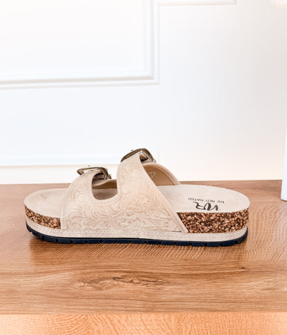 Morgana Western Sandal in Cream