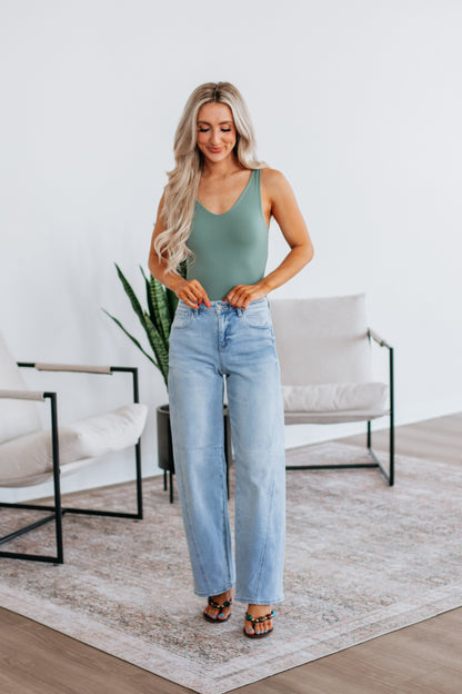 Sweet & Simple Bodysuit - Dusty Sage