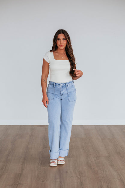 Nicola Ribbed Bodysuit - Cream