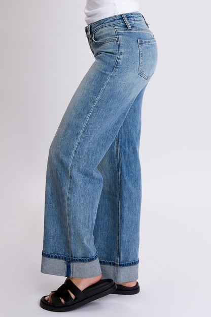 Women's Britney Wide Leg Cuff Jeans