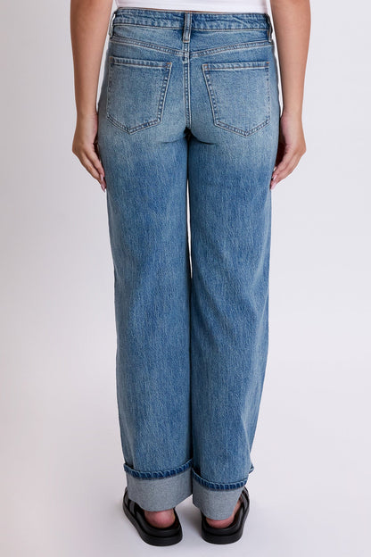 Women's Britney Wide Leg Cuff Jeans