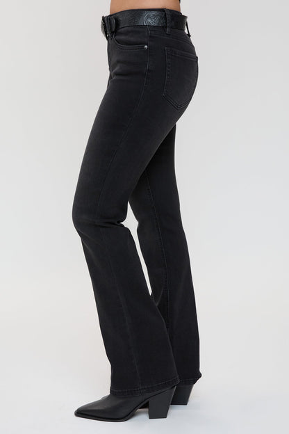 Women's Belted Bootcut Jeans