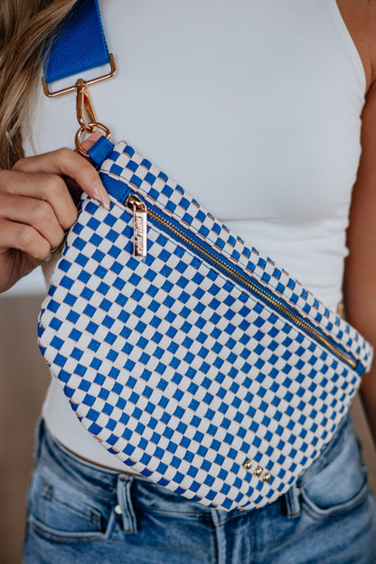 Patsy Checkered Bum Bag - Royal Blue