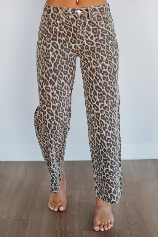 Olivia Vervet Jeans - Leopard