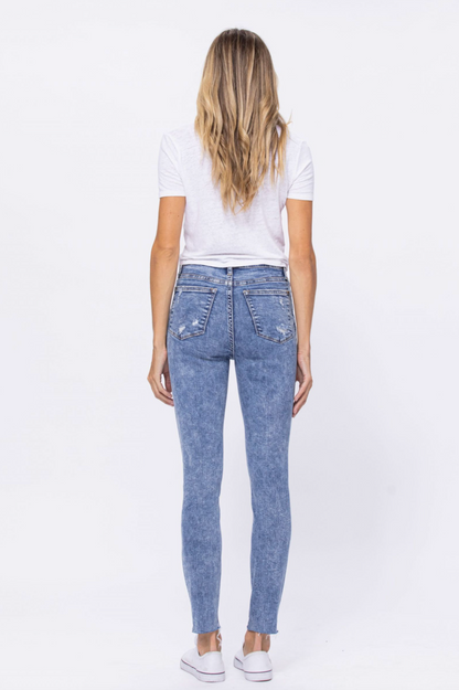 Judy Blue Destroyed Acid Wash Skinnies