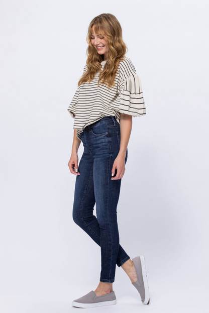 Judy Blue Tummy Control Top Skinny Jeans - Dark Wash