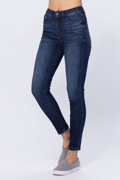 Judy Blue Tummy Control Top Skinny Jeans - Dark Wash
