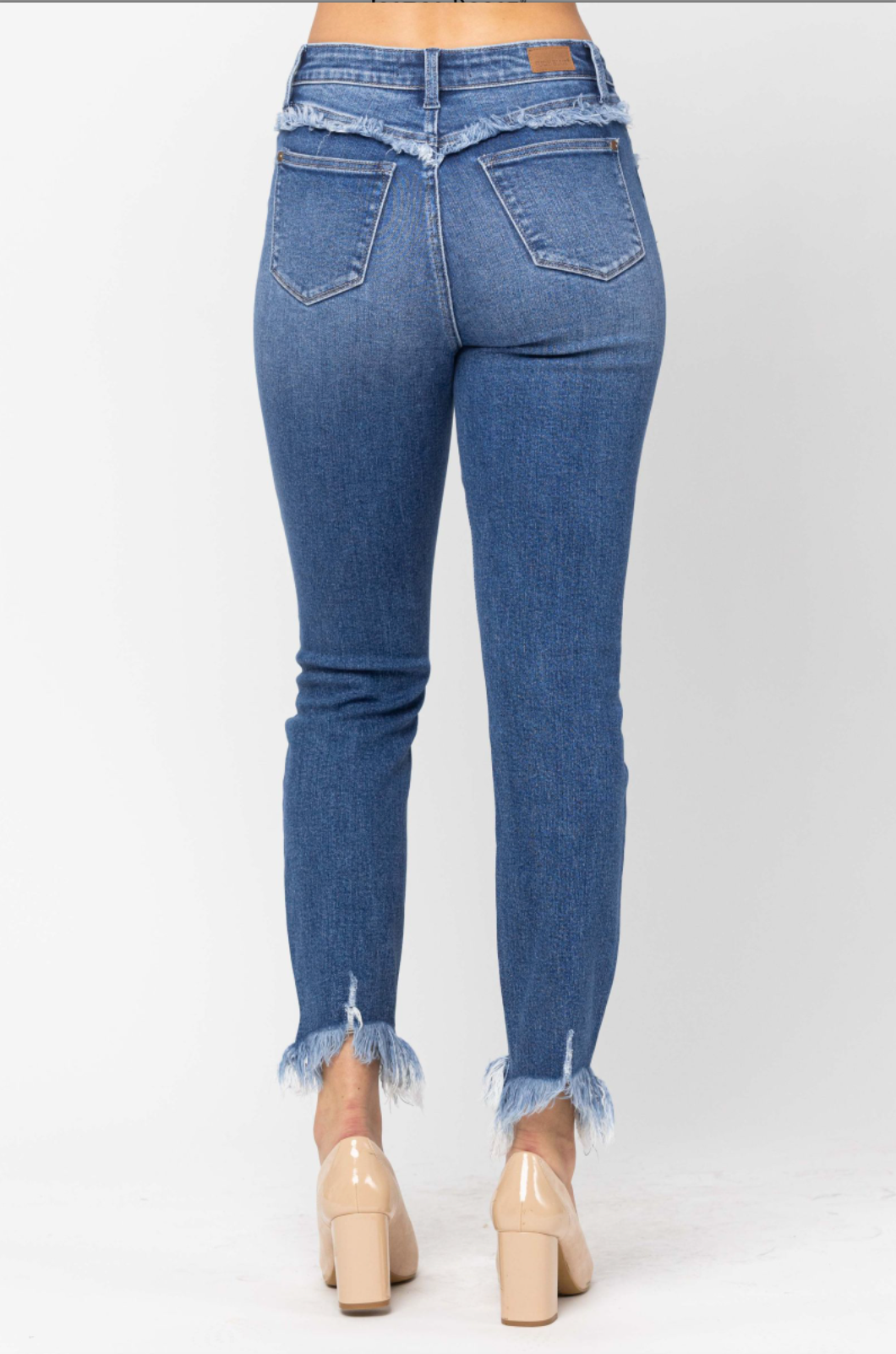 Judy Blue Fringe Pocket Slim Fit Jeans