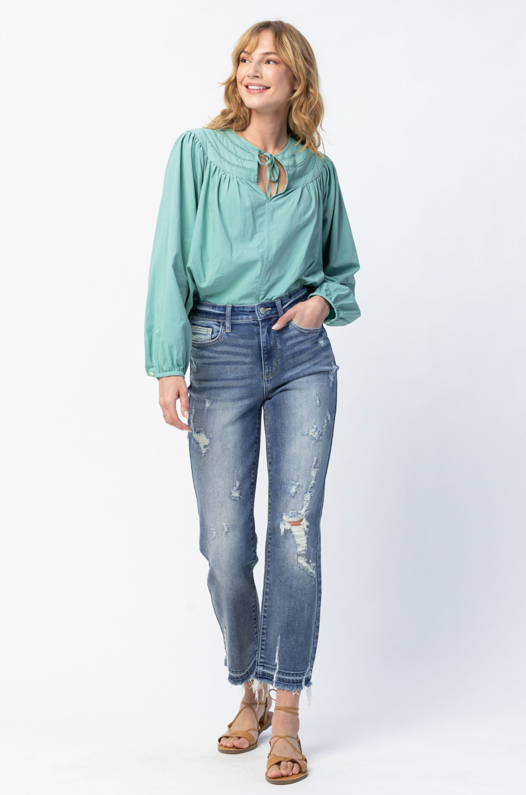 Judy Blue Release Hem Straight Jeans