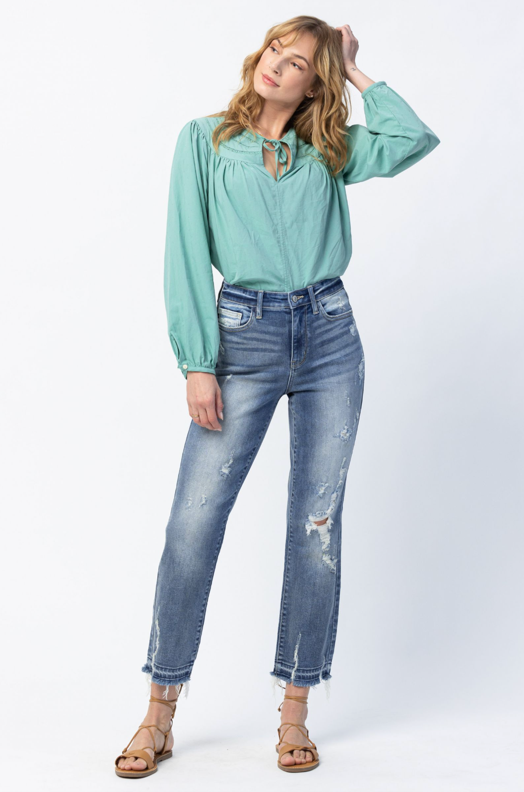 Judy Blue Release Hem Straight Jeans