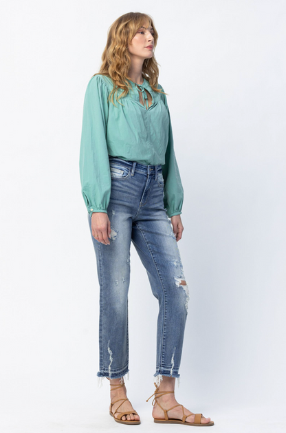 Judy Blue Release Hem Straight Jeans