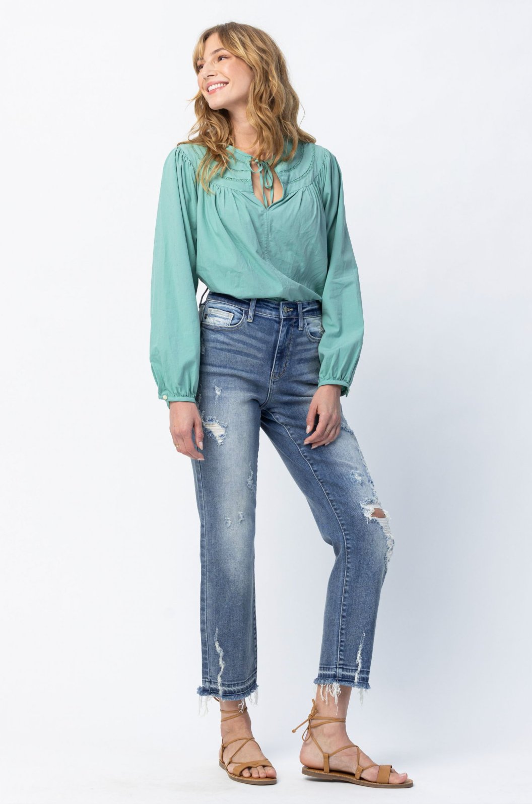 Judy Blue Release Hem Straight Jeans