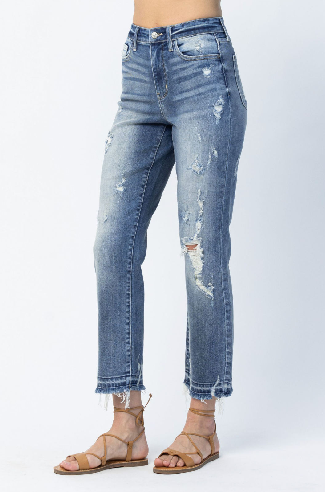 Judy Blue Release Hem Straight Jeans