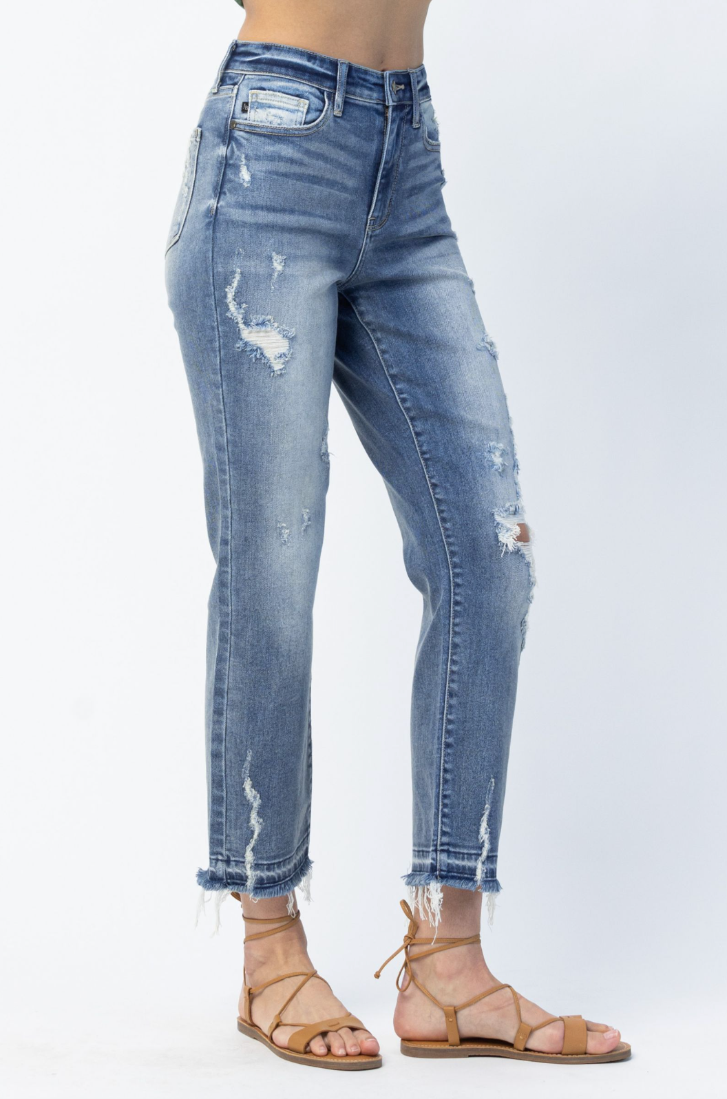 Judy Blue Release Hem Straight Jeans