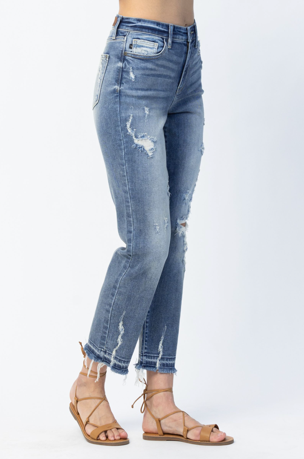 Judy Blue Release Hem Straight Jeans