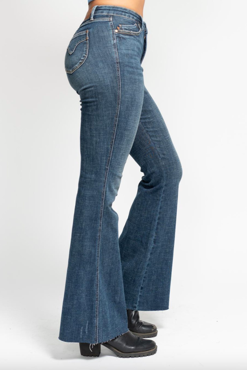 Judy Blue Tummy Control Shield Pocket Flare Jeans