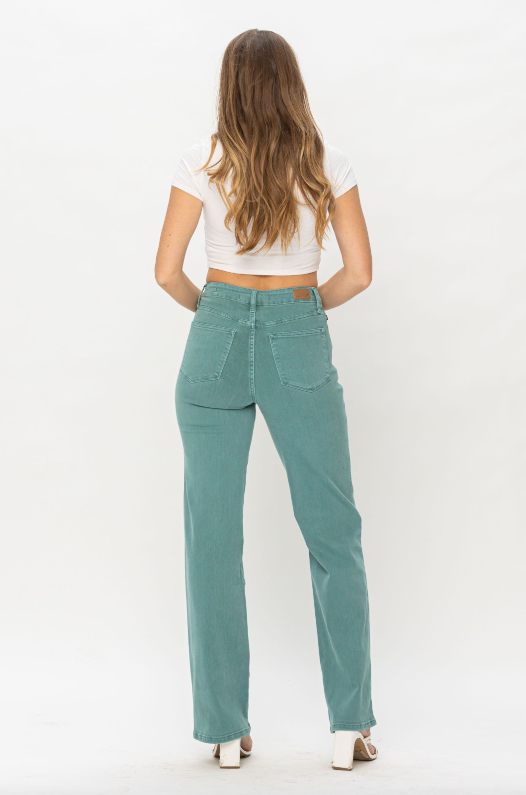 Judy Blue Straight Leg Sea Green Jeans