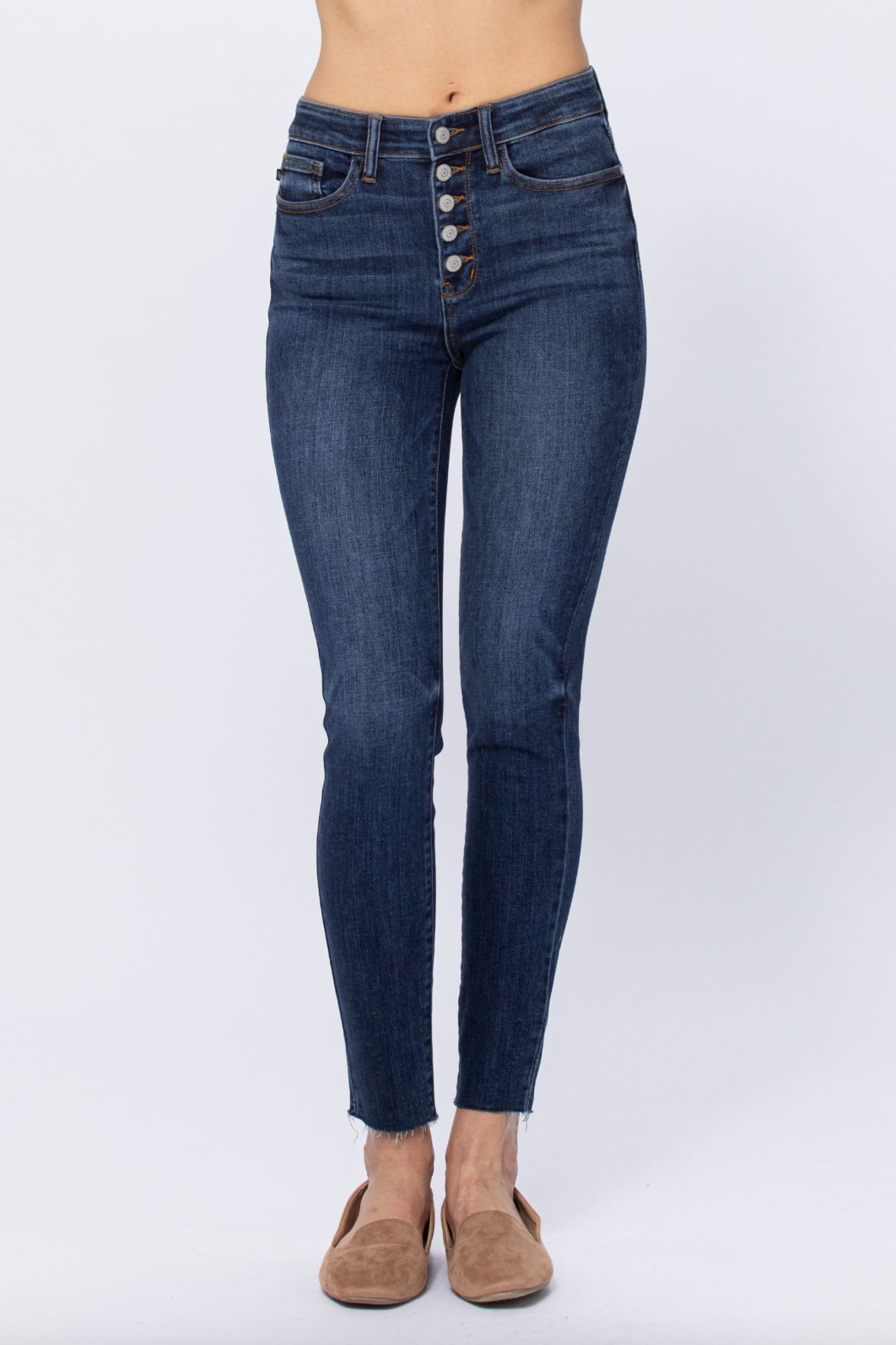 Judy Blue Button Fly Cut Off Jeans