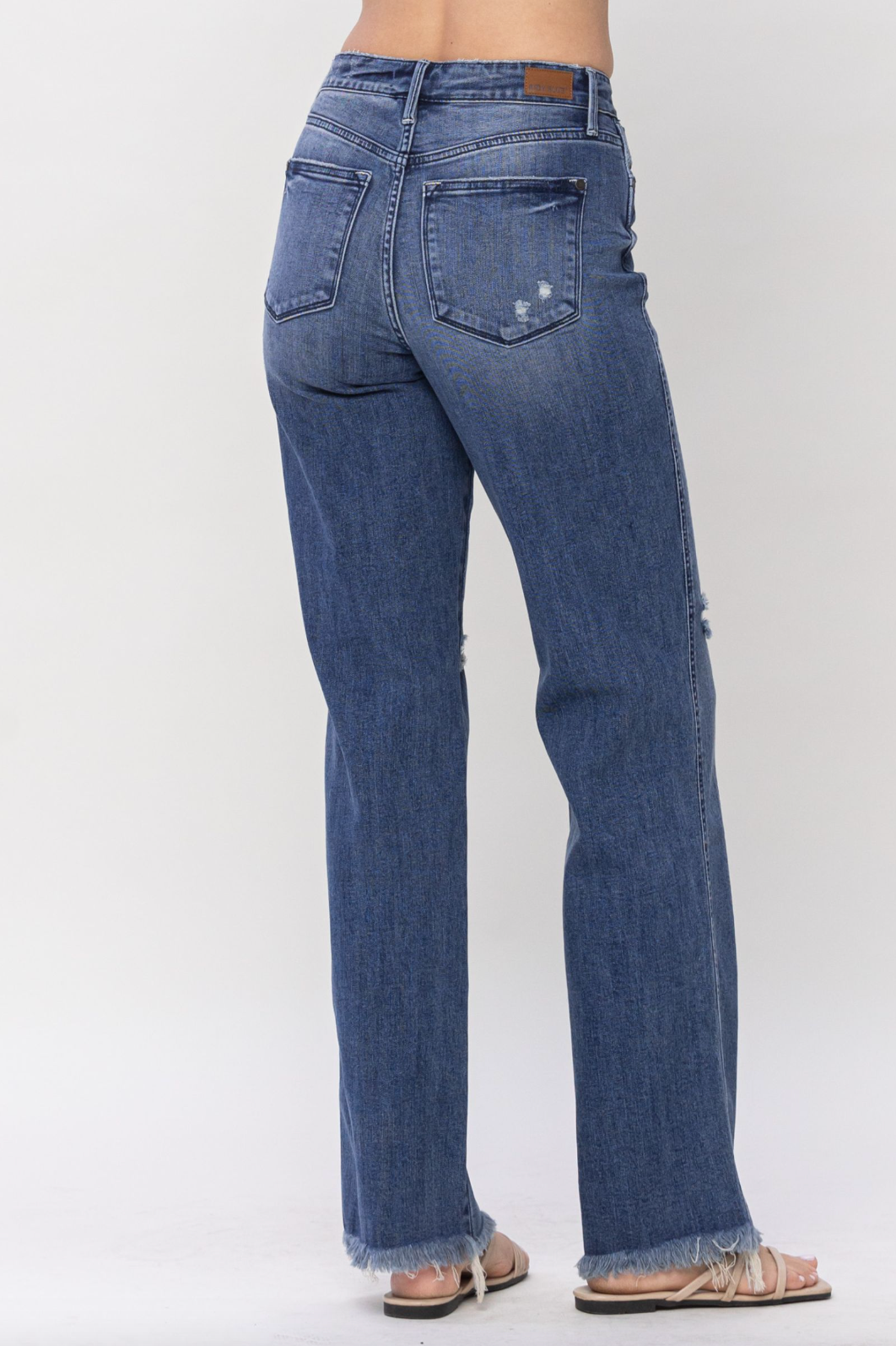Judy Blue Knee Destroy Straight Leg Jeans
