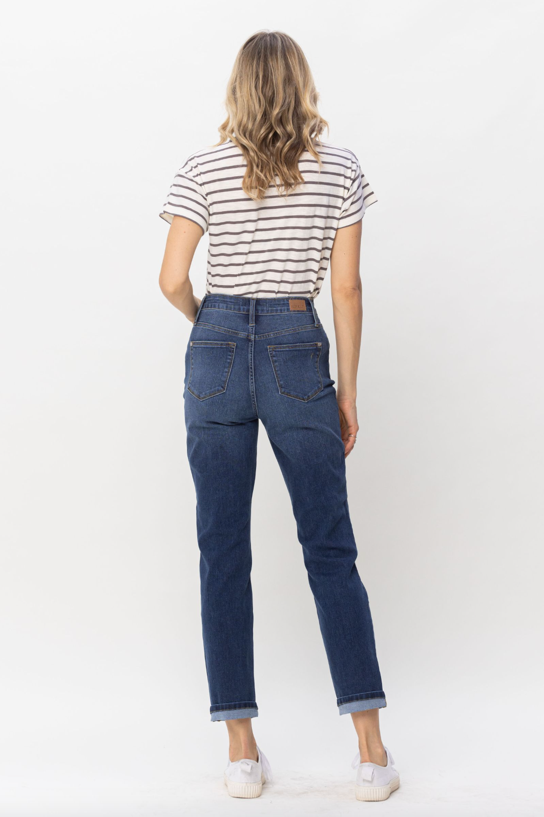 Judy Blue Cool Denim Cuffed Boyfriend Jeans