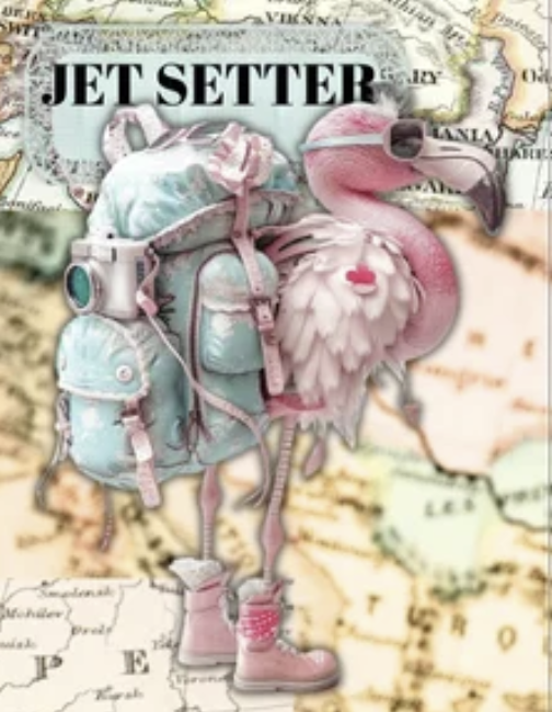 Jet Setter Rhinestone Graphic Tee