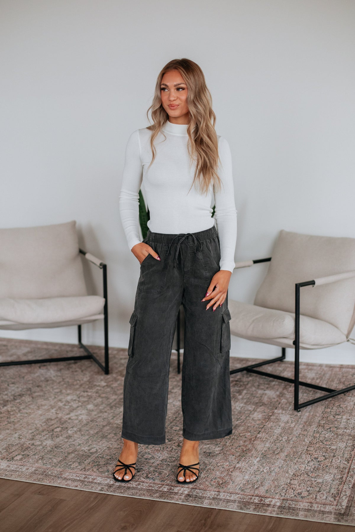 Wylie Cargo Pants - Charcoal