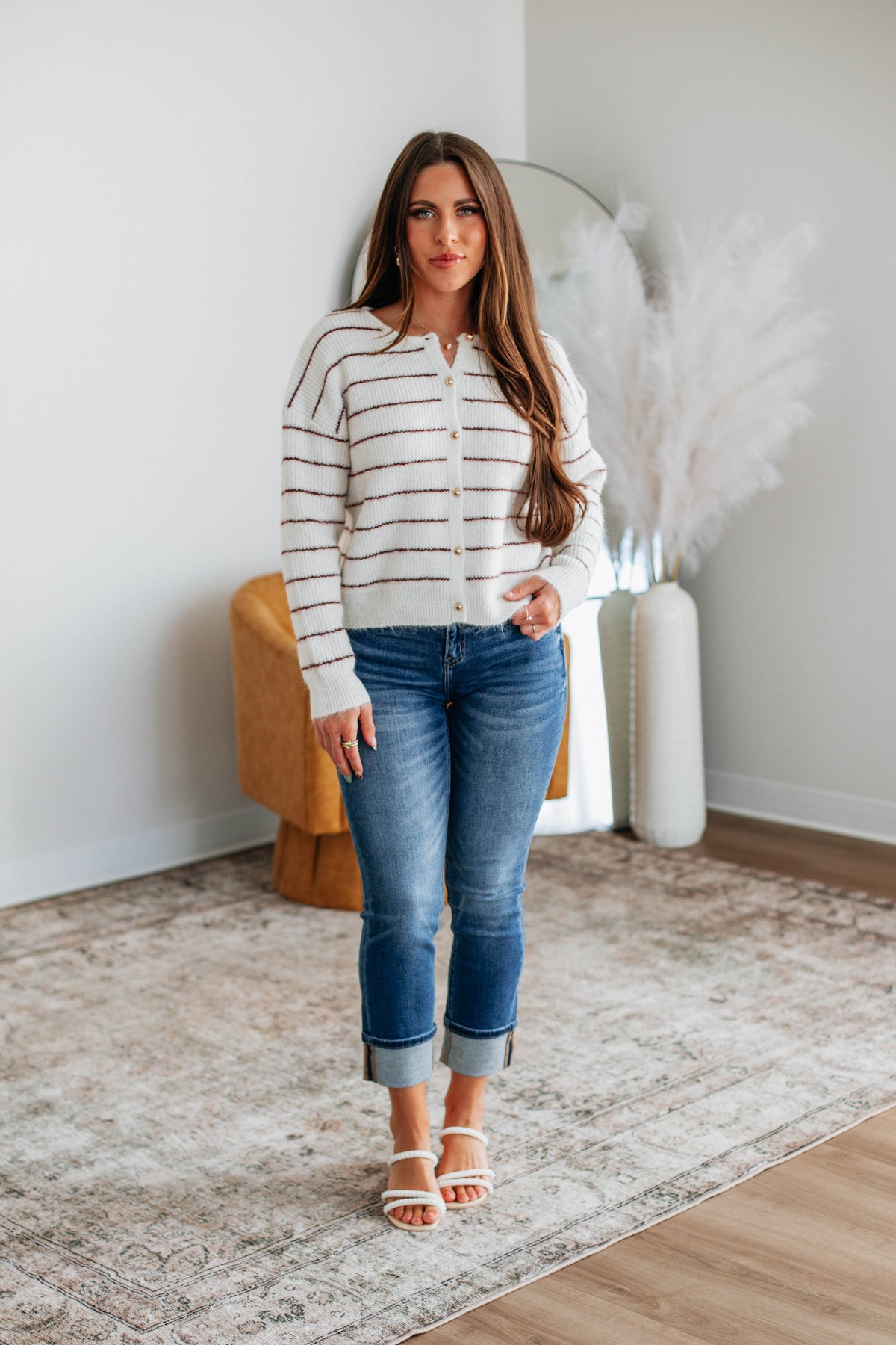Taysha Striped Cardigan