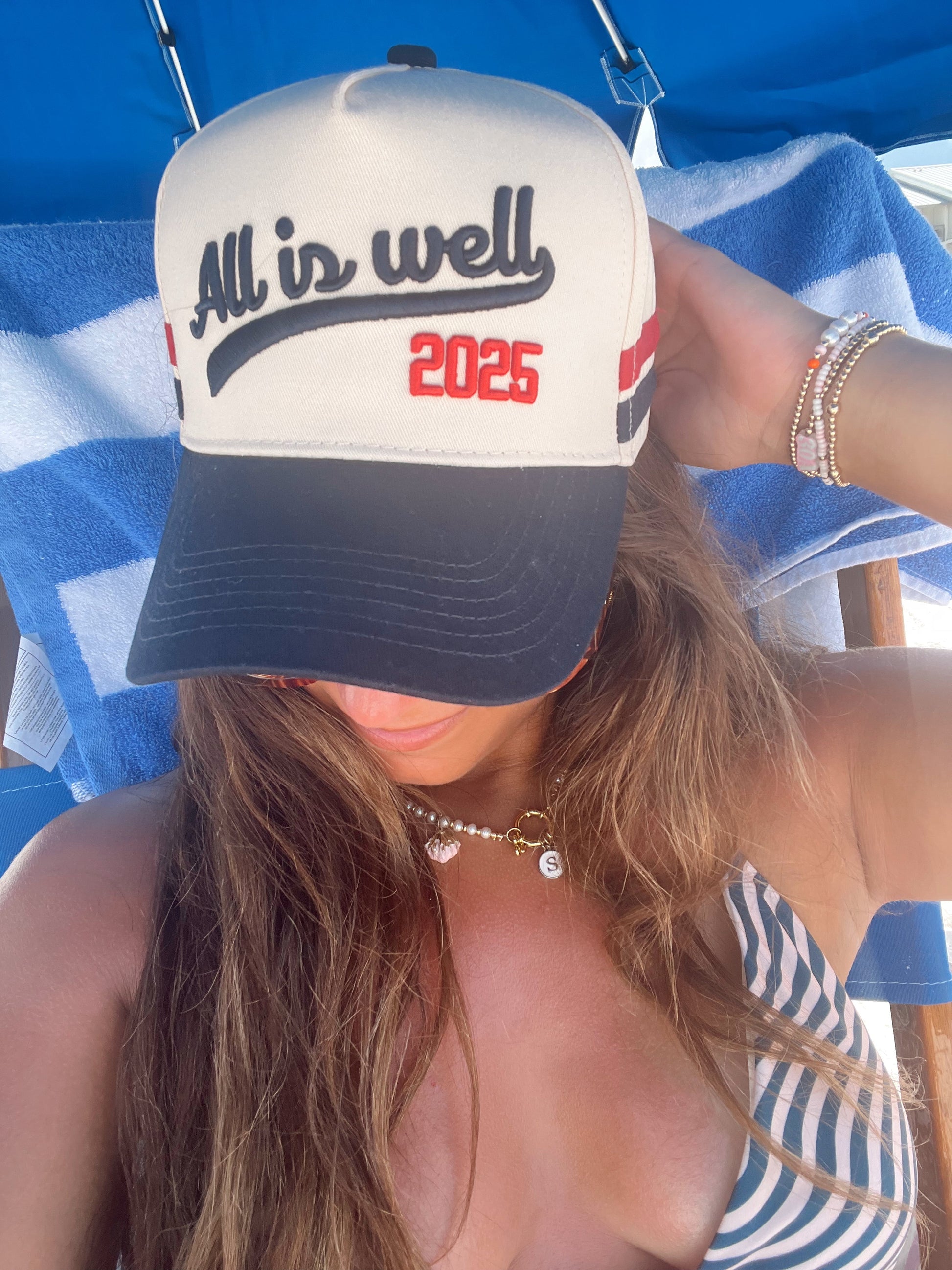 All is Well - Navy Vintage Trucker Hat