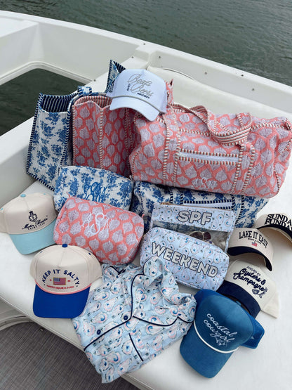 Coastal Cowgirl - Blue Corduroy Trucker Hat