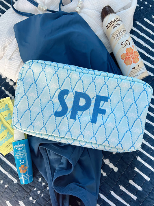 SPF - Blue Palms Large Bag