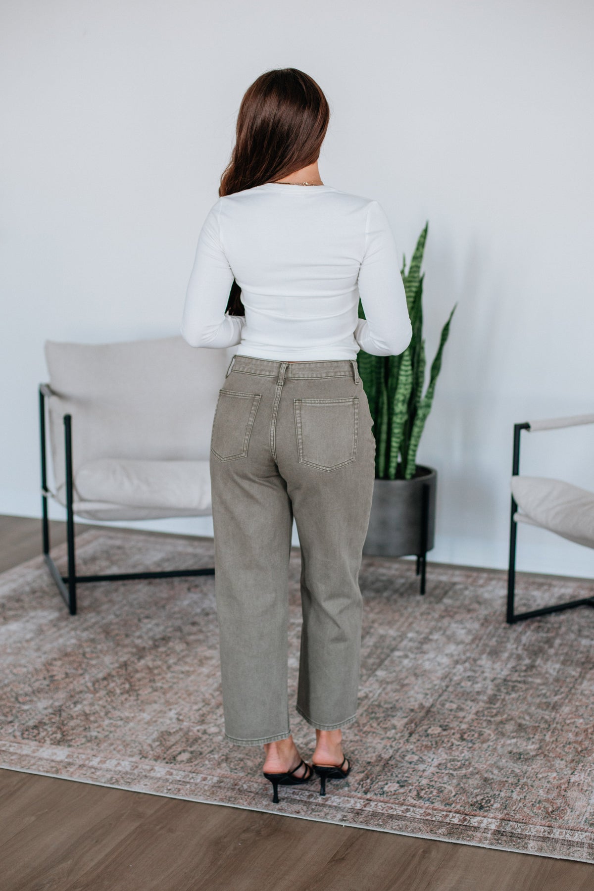 Rommi Denim Pants - Olive
