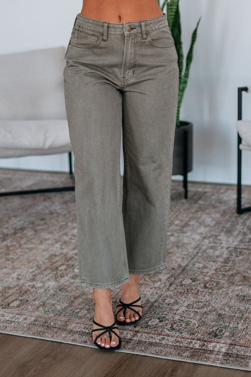 Rommi Denim Pants - Olive