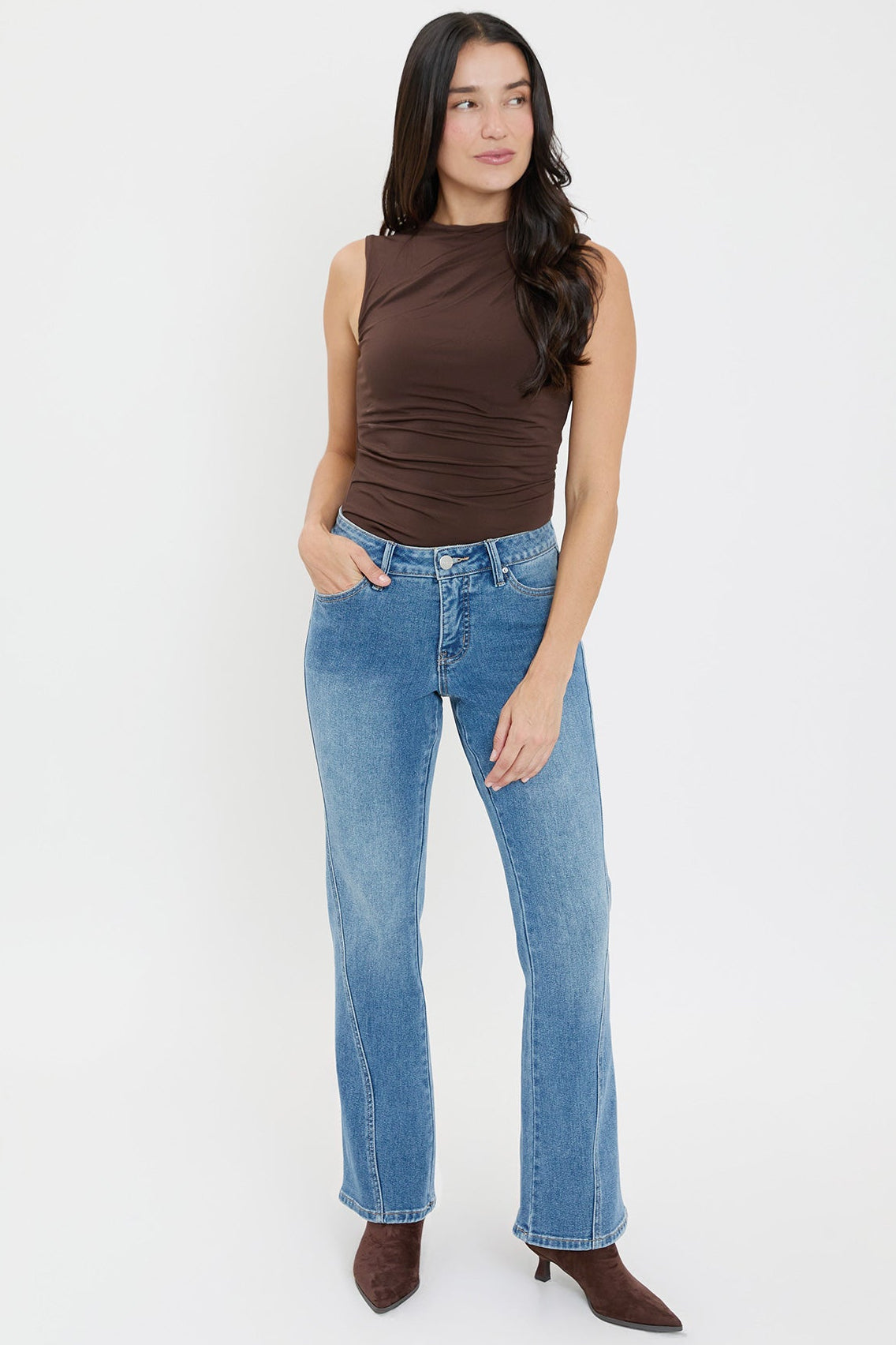 Women's Curve Seam Flare Jeans