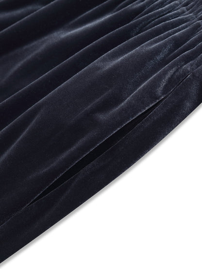 Velvet Straight Wide Leg Women Pants