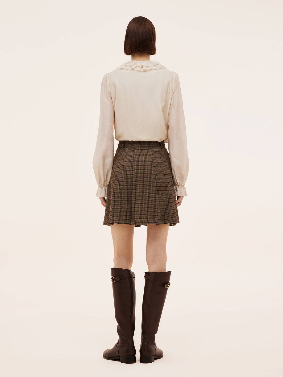Plaid A-Line Pleated Women Skirt