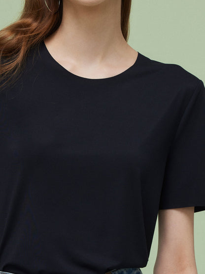 Two-pack (Black & White) Modal Round Neck Unisex T-Shirt