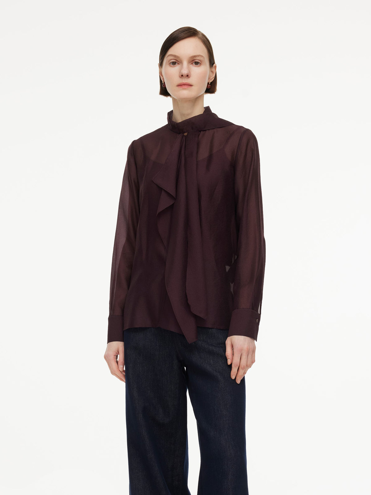 [Preview] Tie Front Women Shirt With Camisole