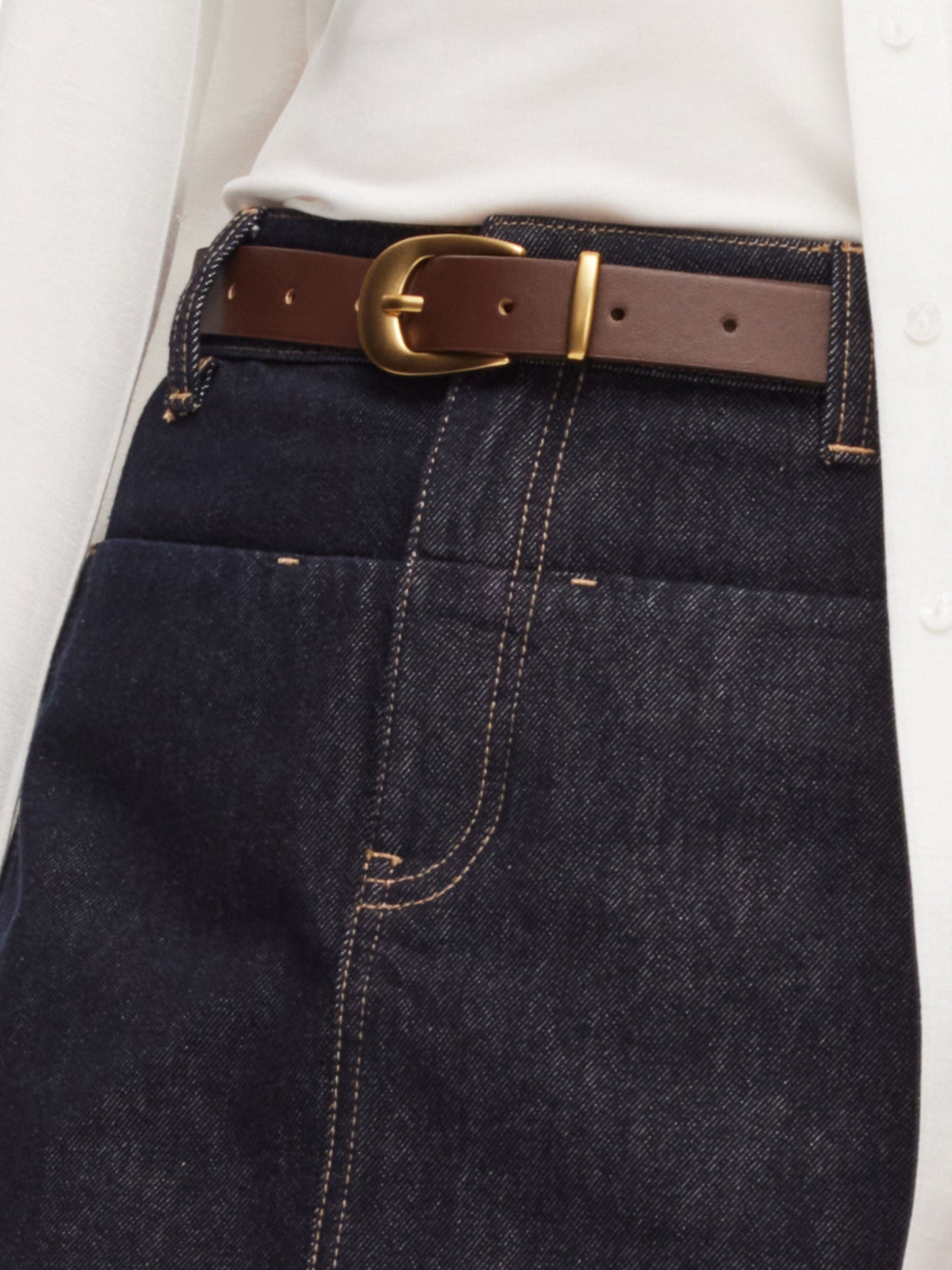 100% Cotton Denim Women A-Line Skirt