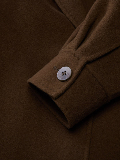 Cashmere Wool Double-Faced Women Wrap Overcoat