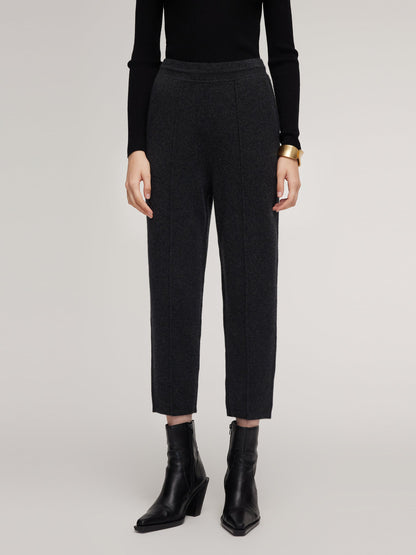 100% Cashmere Women Carrot Fit Pants