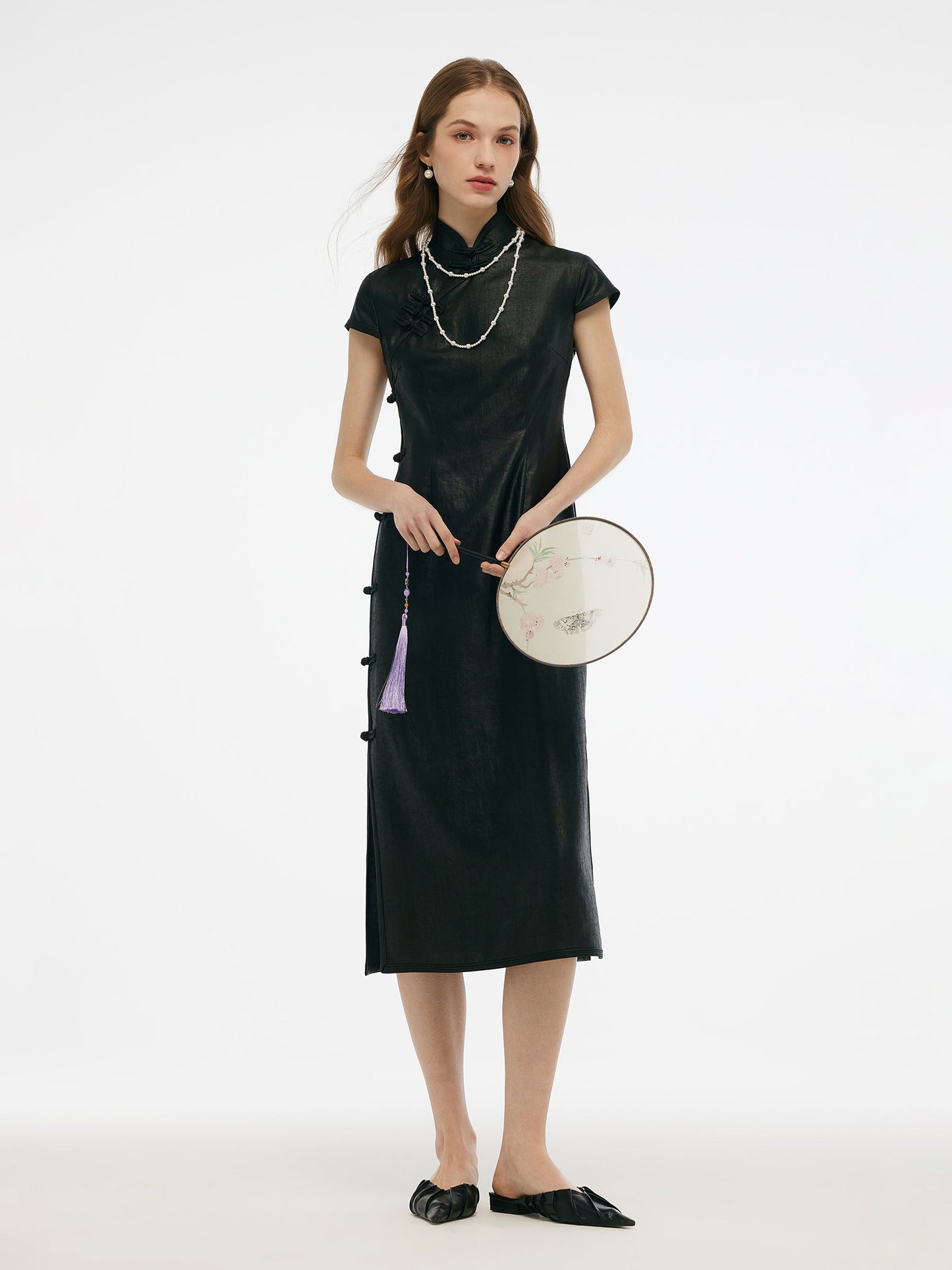 16MM Xiang Yun Silk Women Qipao Midi Dress
