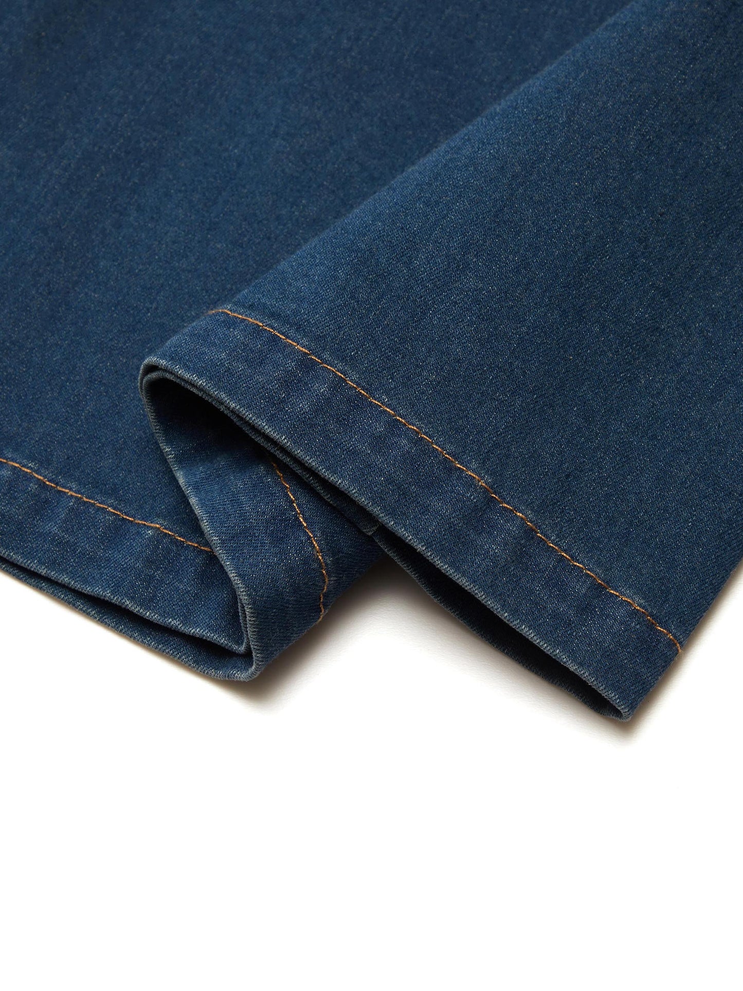 Denim Gathered Waist Women Maxi Dress With Belt