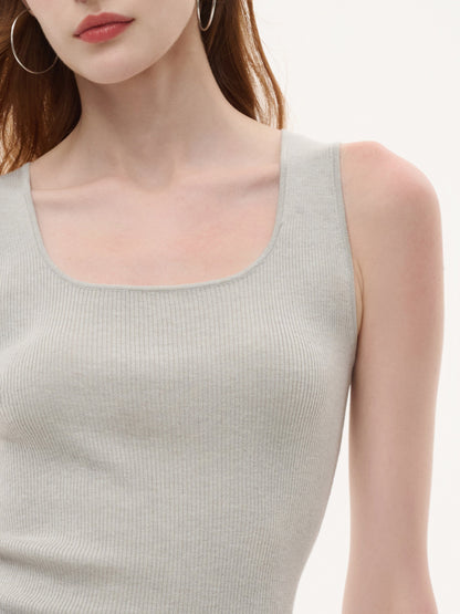 Square Neck Women Knit Tank Top