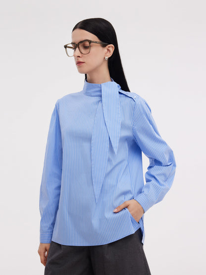 Wool Blend Vest And Blouse Two-Piece Set