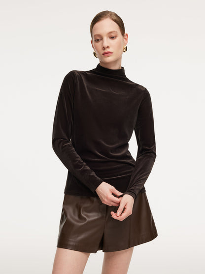 Lace Sequins Camisole And Velvet Knit Top Two-Piece Set