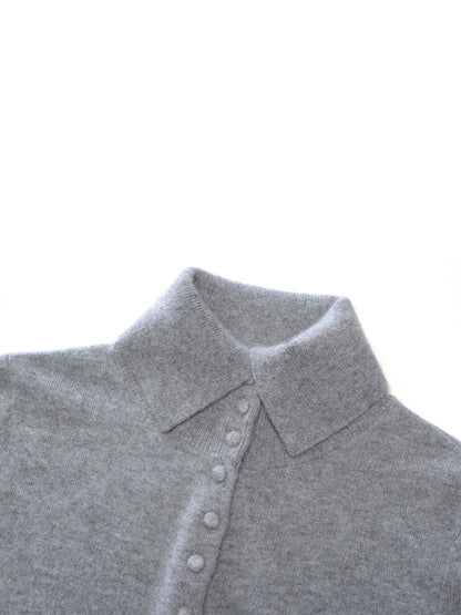 100% Cashmere Folded Collar Women Cardigan