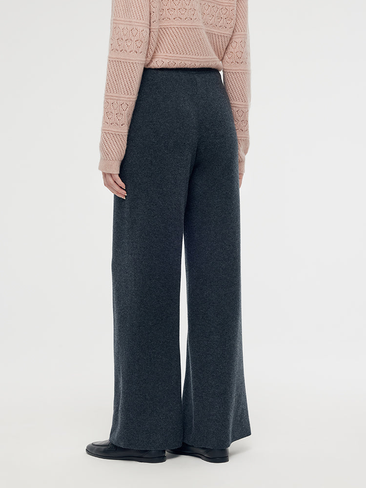 Petite Machine Washable Wool Wide Leg Women Pants
